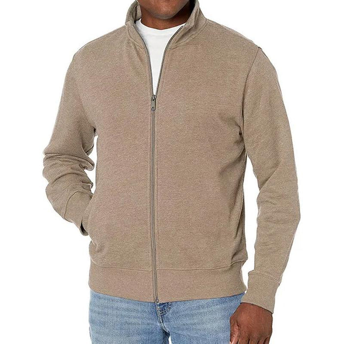 Herren Trackjacke Reißverschluss Slim Fit Stehkragen