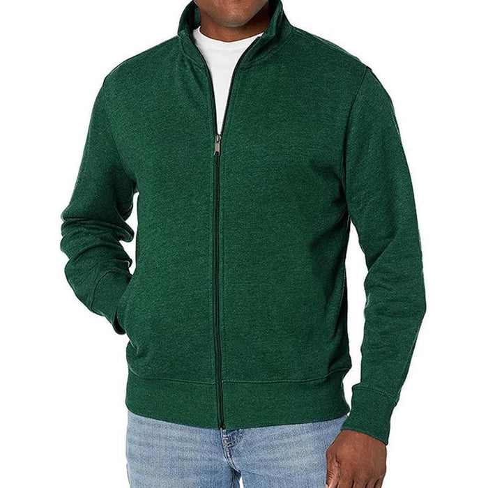 Herren Trackjacke Reißverschluss Slim Fit Stehkragen