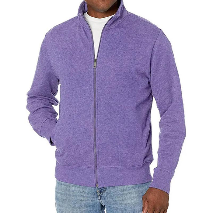 Herren Trackjacke Reißverschluss Slim Fit Stehkragen