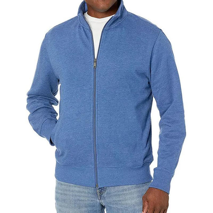 Herren Trackjacke Reißverschluss Slim Fit Stehkragen