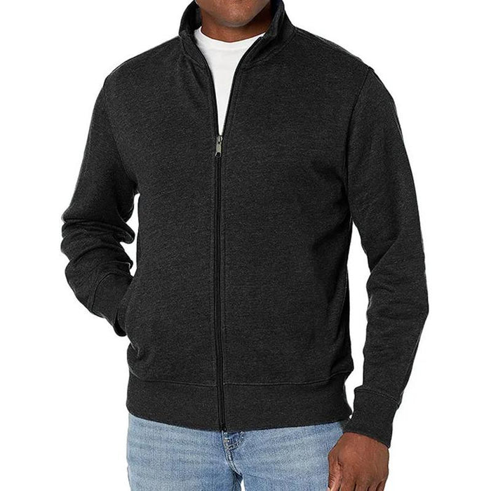 Herren Trackjacke Reißverschluss Slim Fit Stehkragen - Norvielle