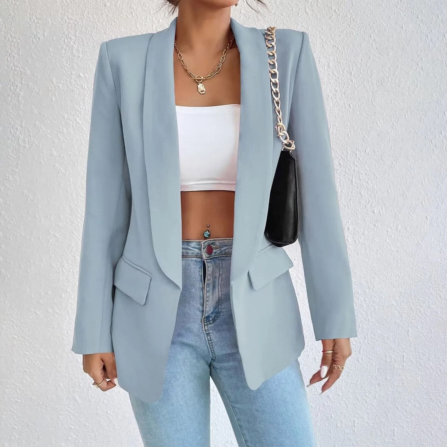 Norvielle Damen Blazer Taillierte Passform