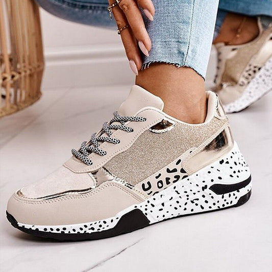 Damen Schnürschuhe Leoparden-Design - Norvielle