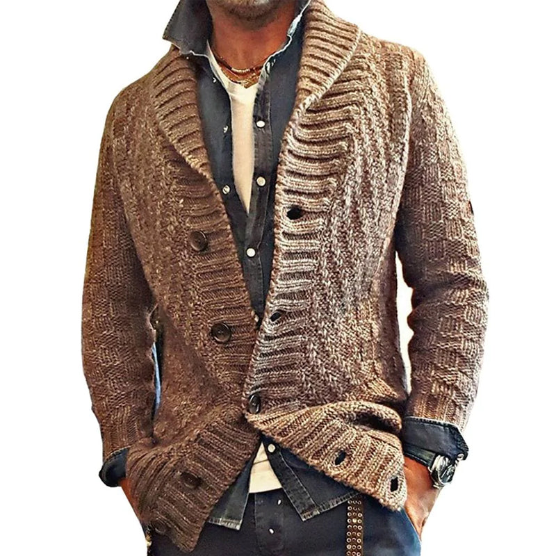 Herren StrickjackeVintage-Stil Feinstrick Cardigan