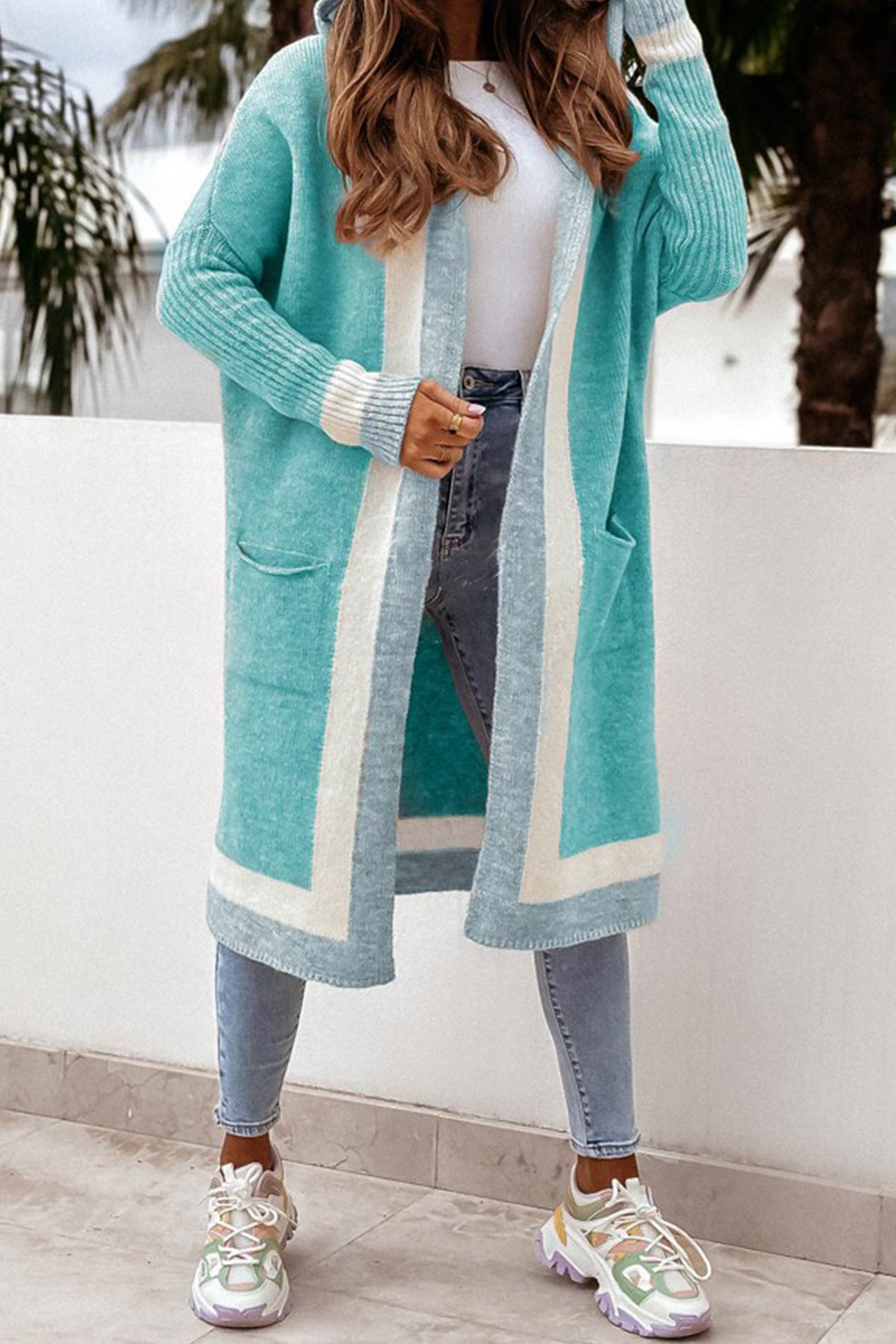 Norvielle Damen Langer Cardigan