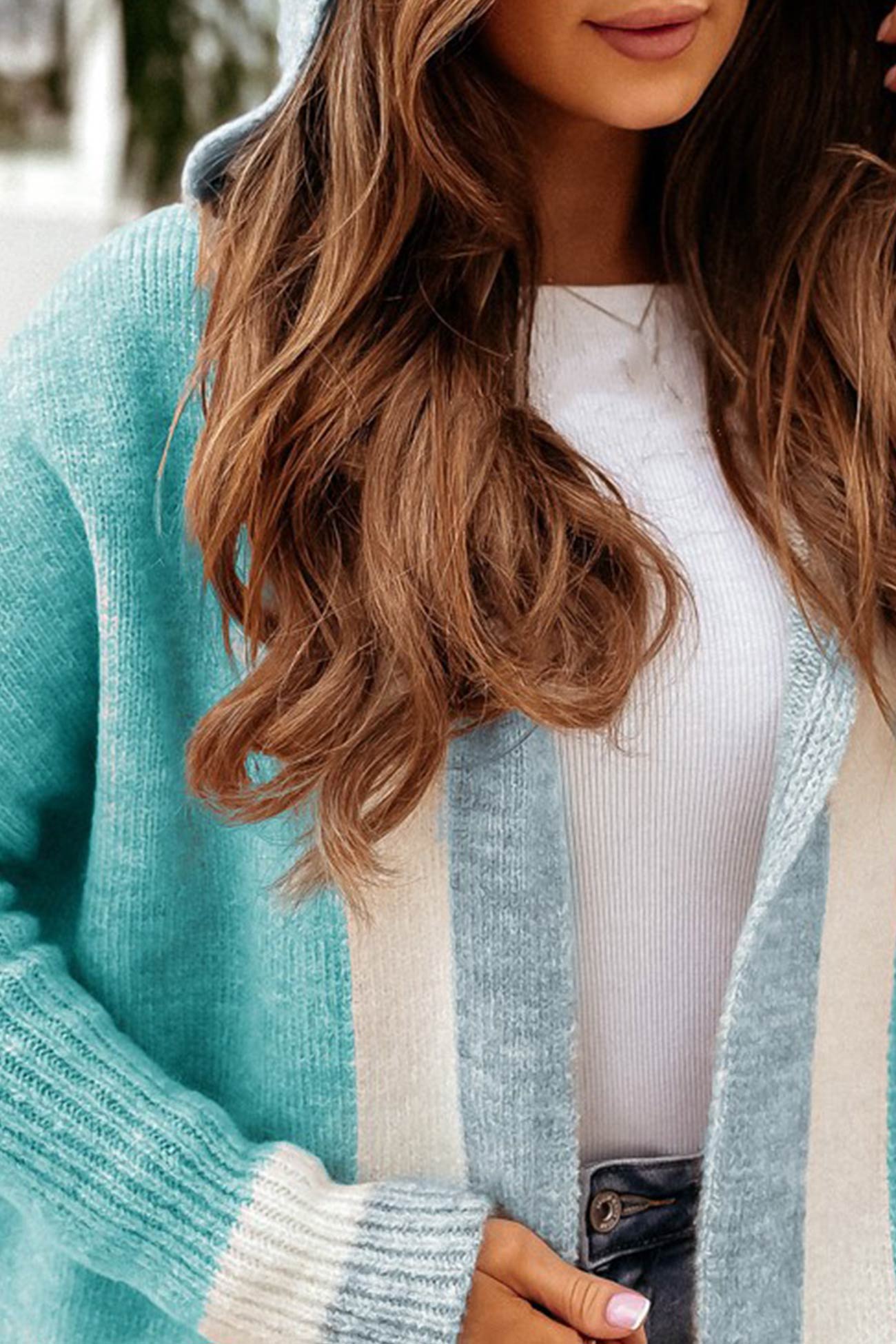 Norvielle Damen Langer Cardigan
