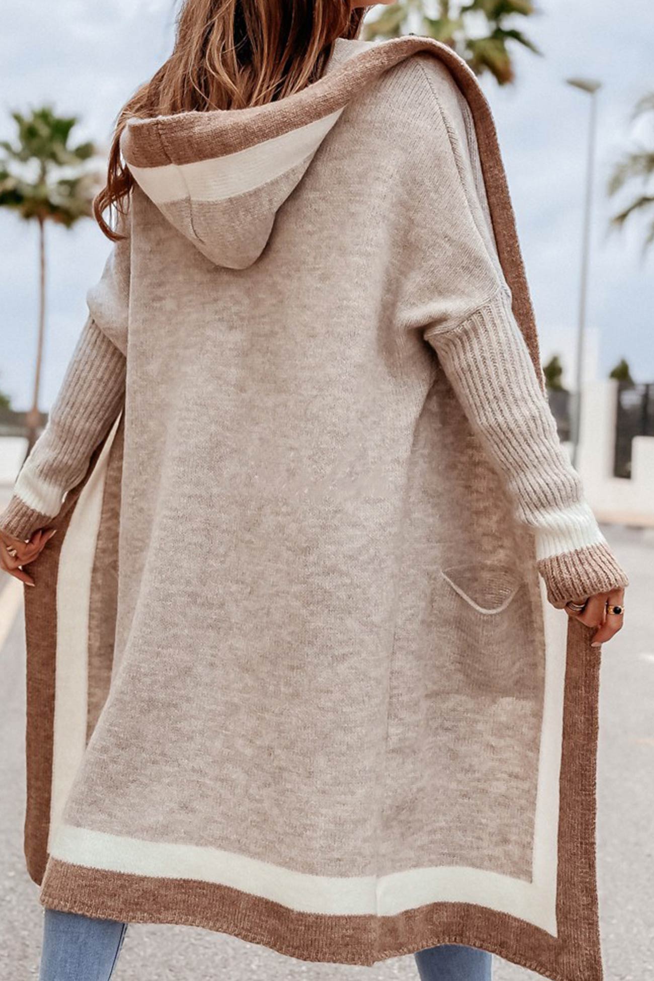 Norvielle Damen Langer Cardigan
