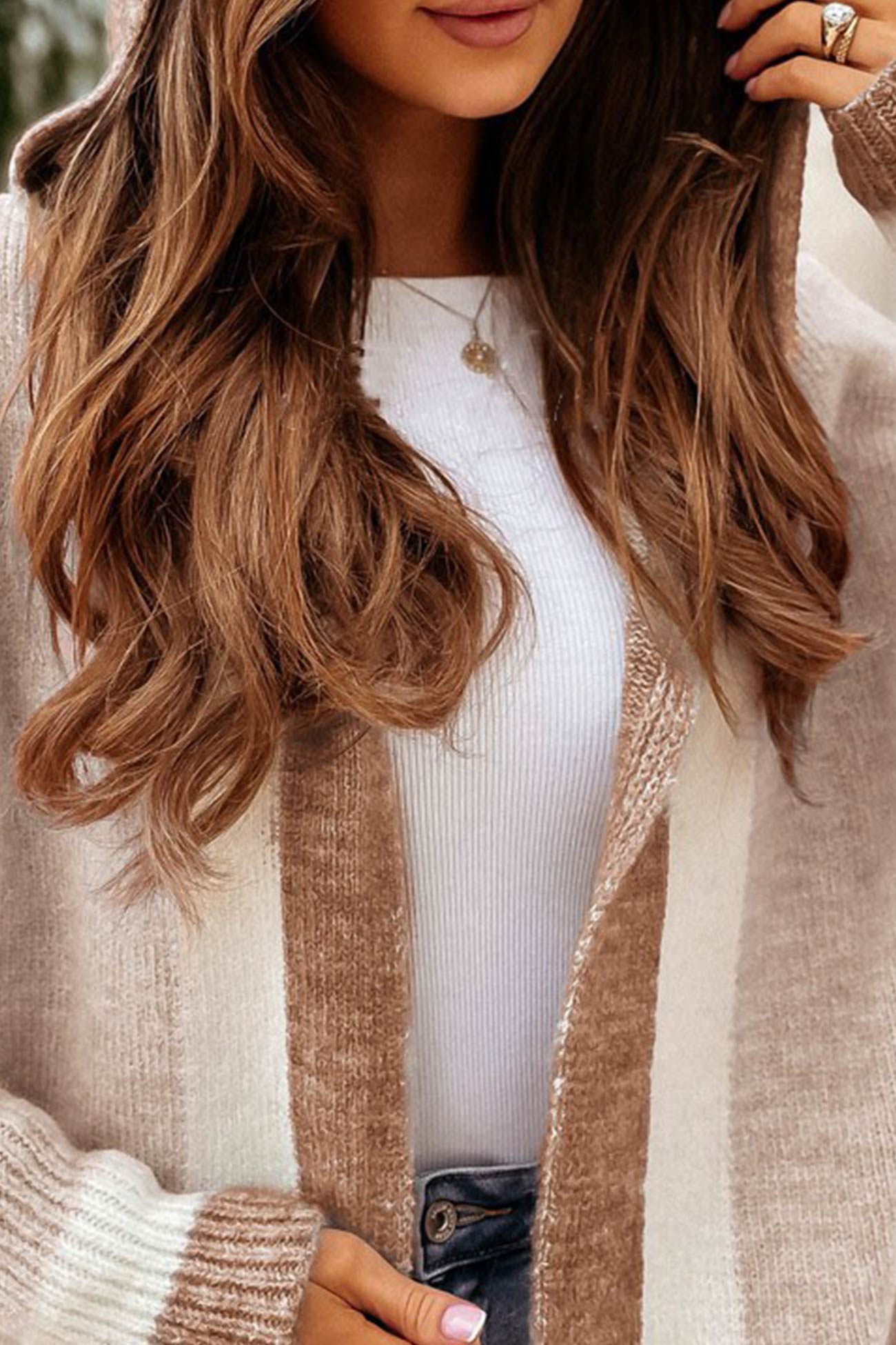 Norvielle Damen Langer Cardigan