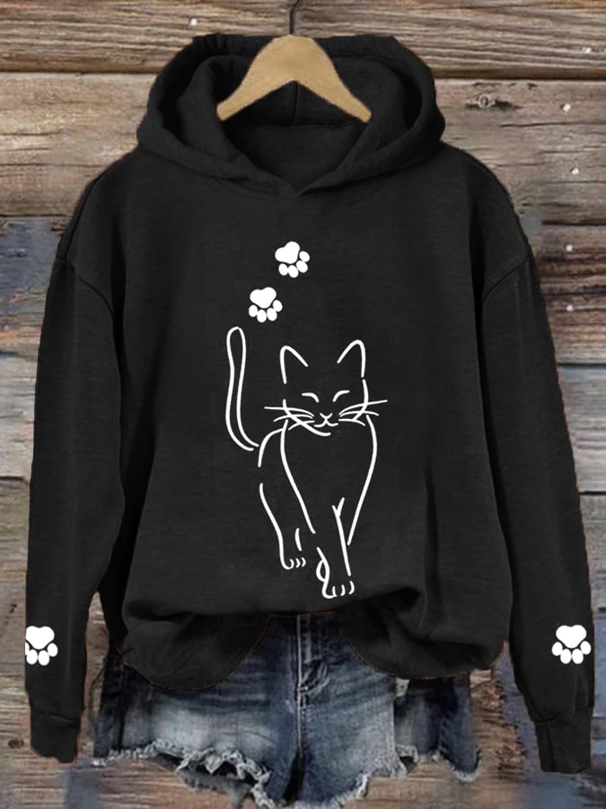 Cooler Katzen-Hoodie für Frauen von Elarova