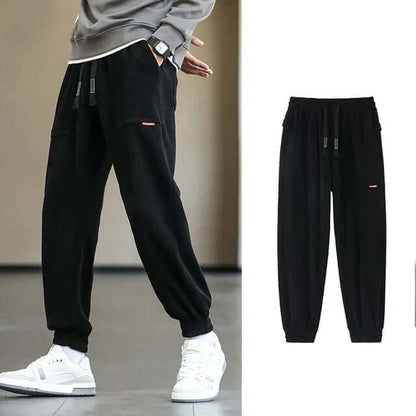 Herren Jogginghose Locker Sitz Kordelzug Schwarz - Norvielle