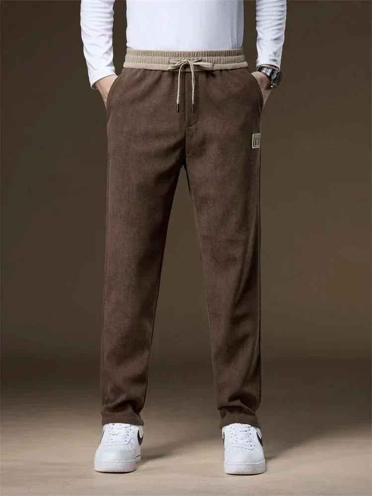 Herren Jogginghose Cordhose Gerades Bein Kordelzug - Norvielle