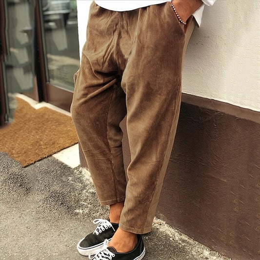 Herren Cordhosen Loose Fit Beige - Norvielle