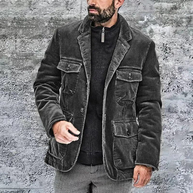 Herren Cargojacke mit Taschen und Knopfleiste - Norvielle
