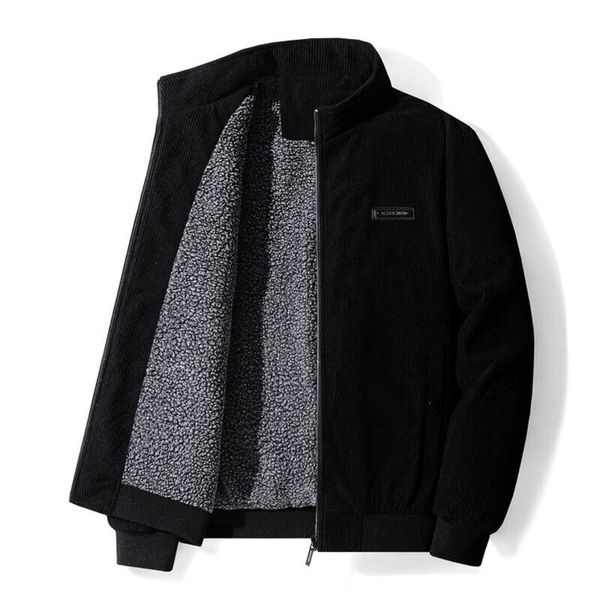 Herren Winterjacke Cord mit Fleece-Sherpa-Futter - Norvielle