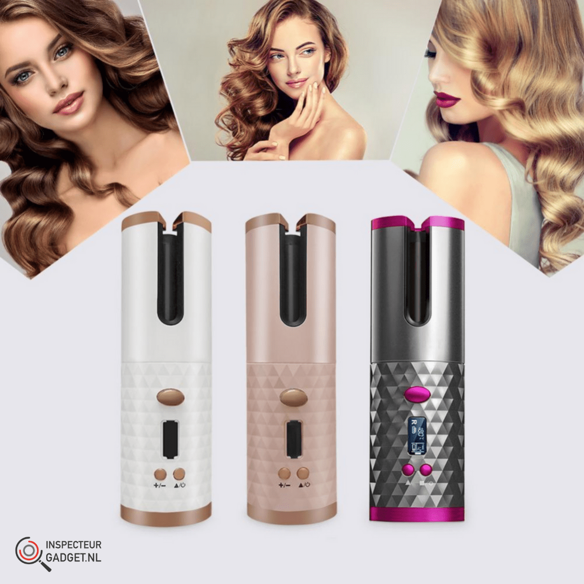 Kabelloser Lockenstyler Reise Lockeneisen Sanftes Styling - Norvielle