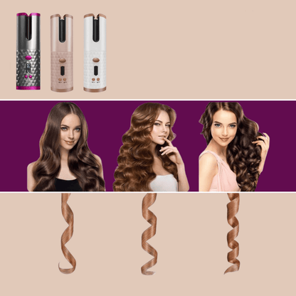 Kabelloser Lockenstyler Reise Lockeneisen Sanftes Styling