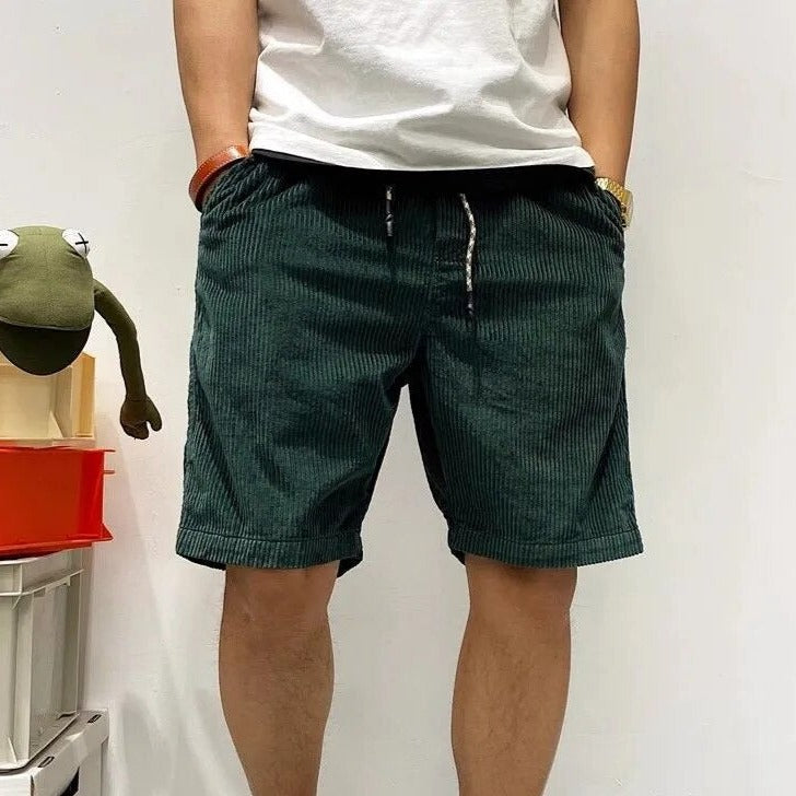 Herren Cordshorts Lässig Kordelzug Beige Sommer - Norvielle