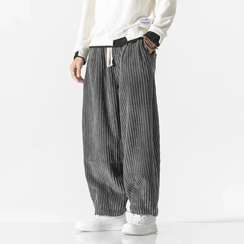 Herren Cordhose Relaxed Fit Jogger Stil