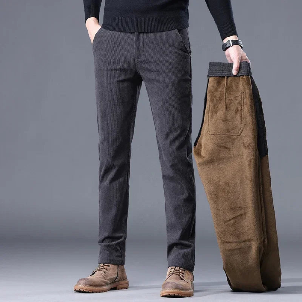 Herren Cordhosen Fleecefutterung Winter