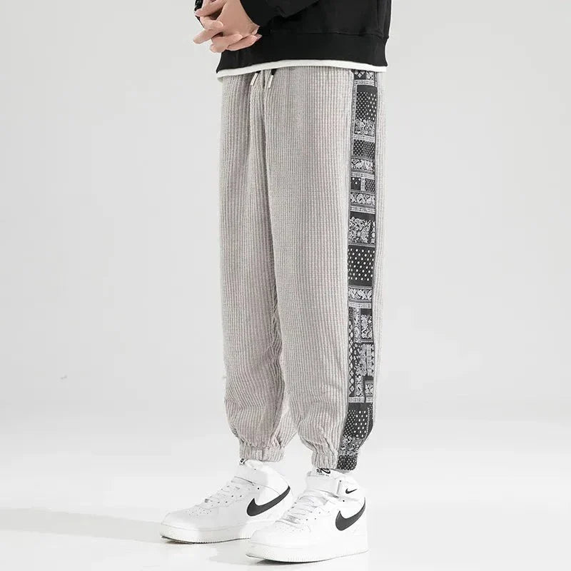 Herren Kordhosen Gemustert Streifen Jogger Stil
