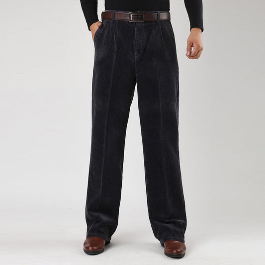 Herren Cordhose Weit Geschnittene Faltenhose - Norvielle