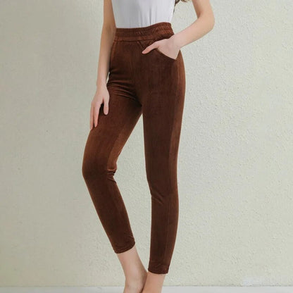 Damen Cordhosen Elastischer Bund
