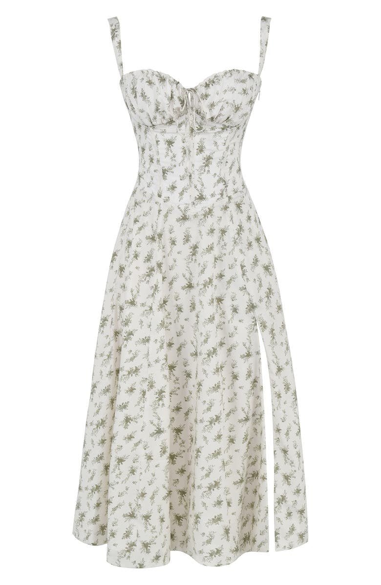 Damen Midikleid Korsett-Style Fließender Rock