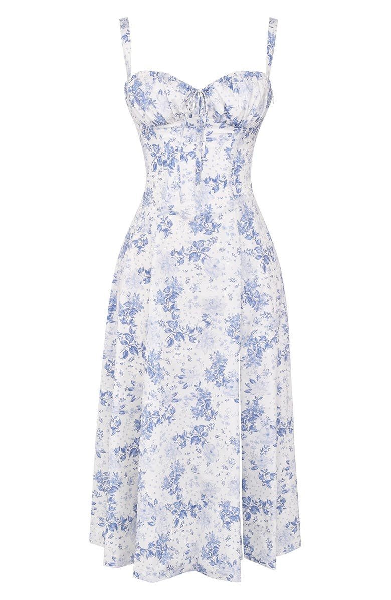 Damen Midikleid Korsett-Style Fließender Rock