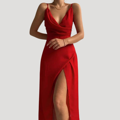 Damen Maxi-Kleid mit Schlitz für Hochzeitsgäste - Norvielle