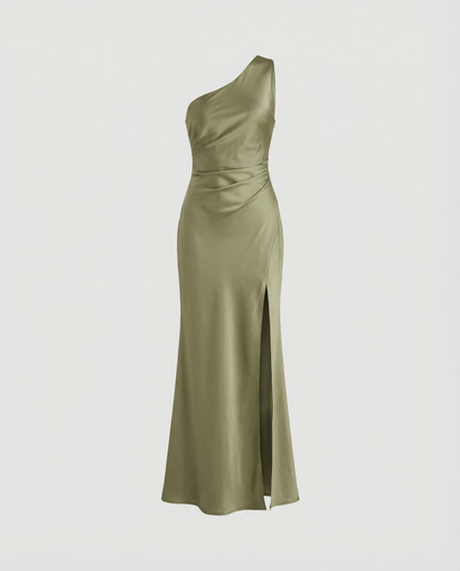 Damen Satin Abendkleid Elegant