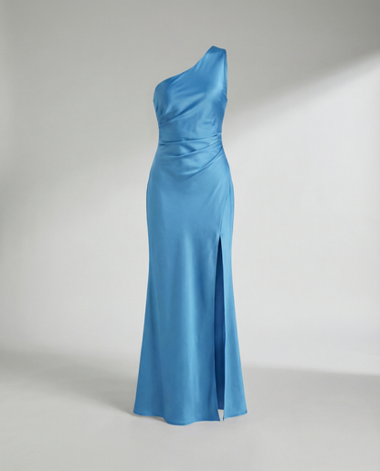 Damen Satin Abendkleid Elegant