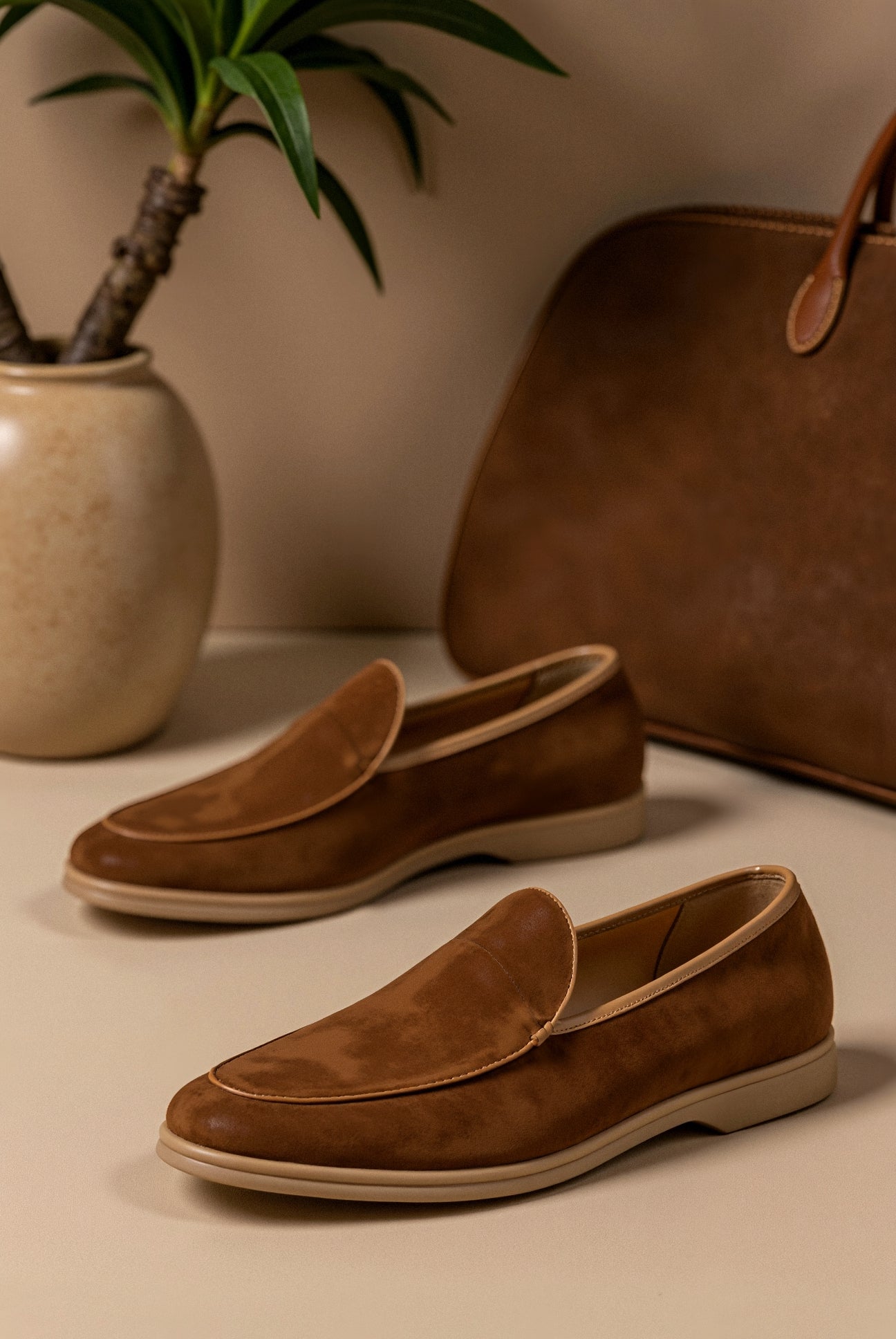 e Herren Loafer Leder Einfach