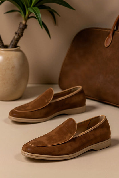 e Herren Loafer Leder Einfach