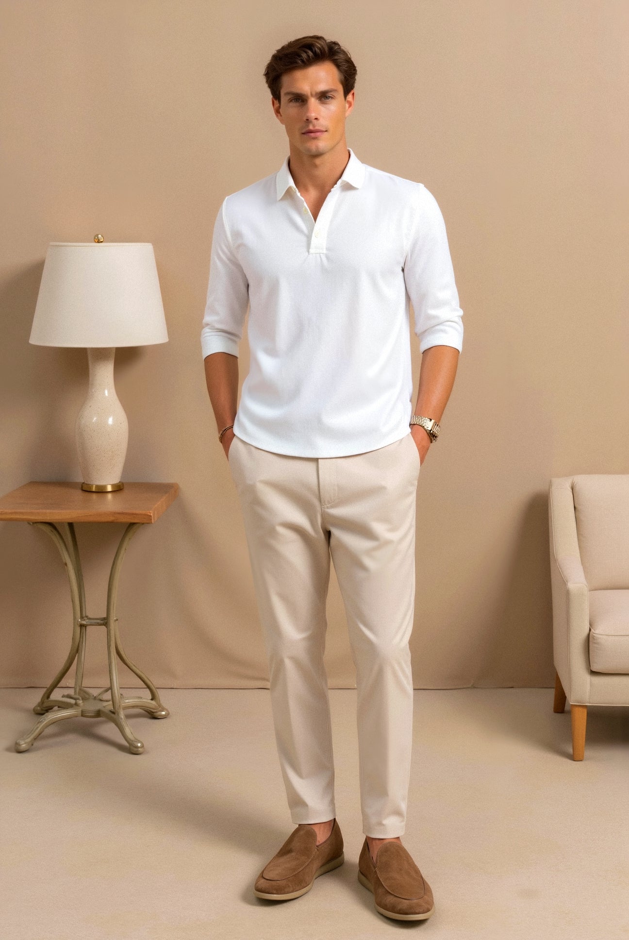 e Herren Loafer Leder Einfach