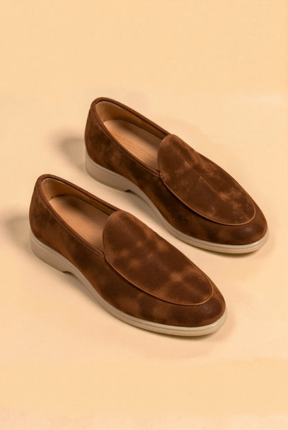 Braune Herren Loafer Leder Einfach - Norvielle