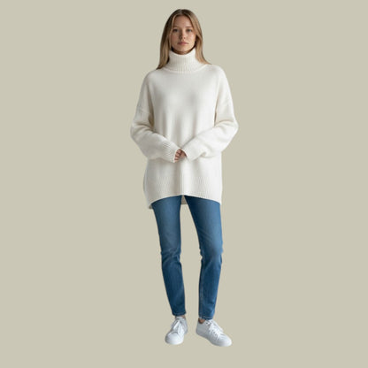 Damen Übergroßer Rollkragenpullover Winter - Norvielle