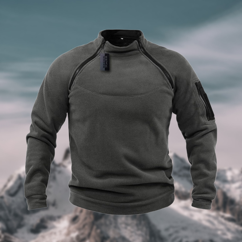 Herren Pullover Viertelzip Stehkragen Frühling