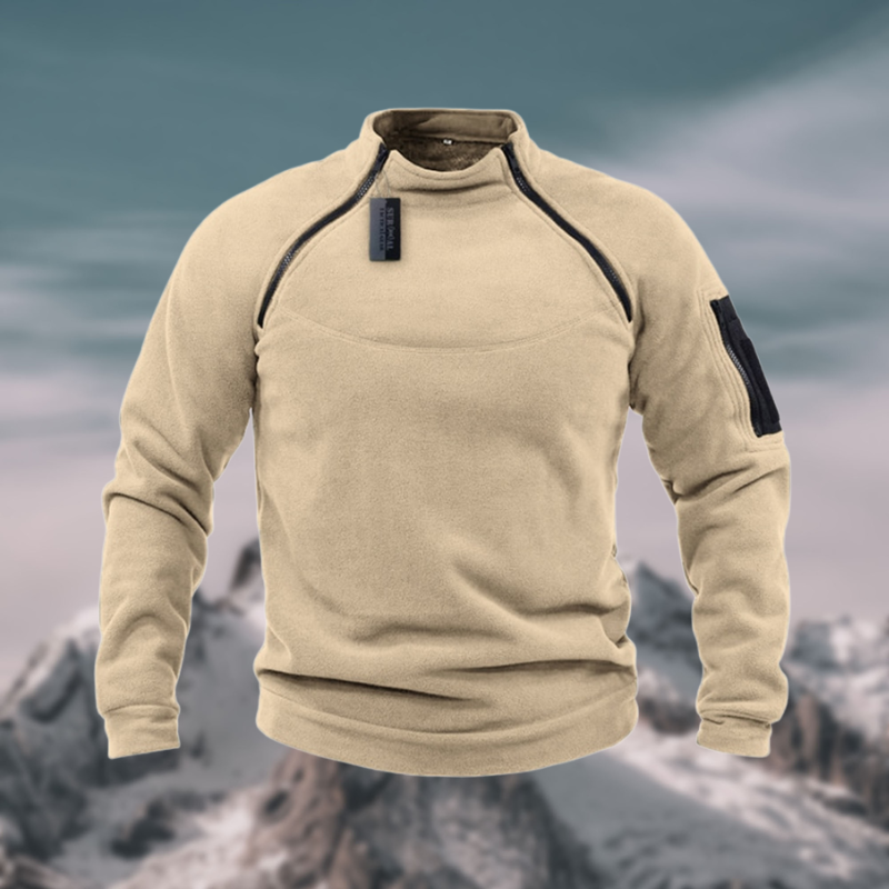 Herren Pullover Viertelzip Stehkragen Frühling