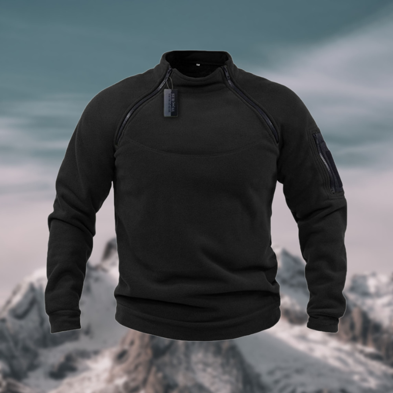 Herren Fleecepullover Winddicht Gerade Form