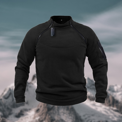 Herren Fleecepullover Winddicht Gerade Form