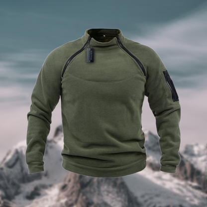 Herren Sweatshirt Reißverschluss Outdoor Komfort Grau