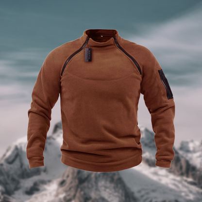 Herren Sweatshirt Reißverschluss Outdoor Komfort Grau