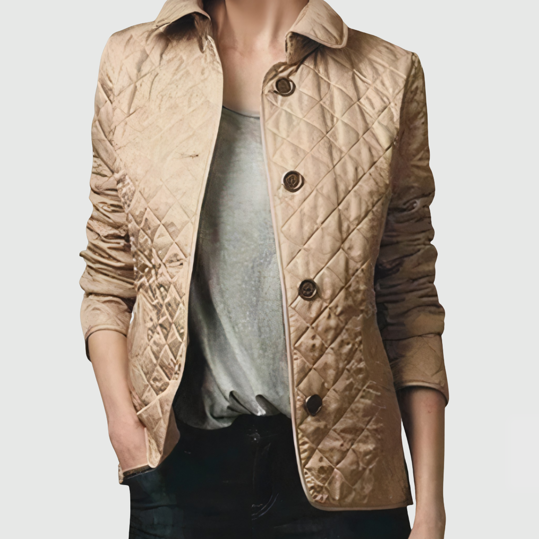 Damen Übergangsjacke Steppjacke Mit Taillenriegel Modern