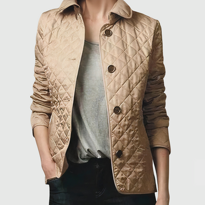 Damen Übergangsjacke Steppjacke Mit Taillenriegel Modern