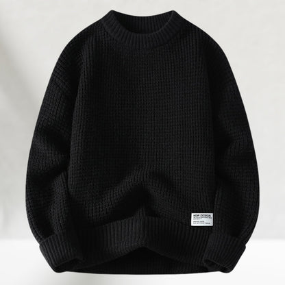Herren Strickpullover Rundhalsausschnitt Regelmäßige Länge
