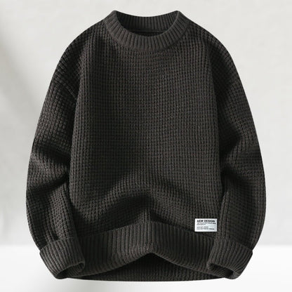 Herren Strickpullover Rundhalsausschnitt Regelmäßige Länge