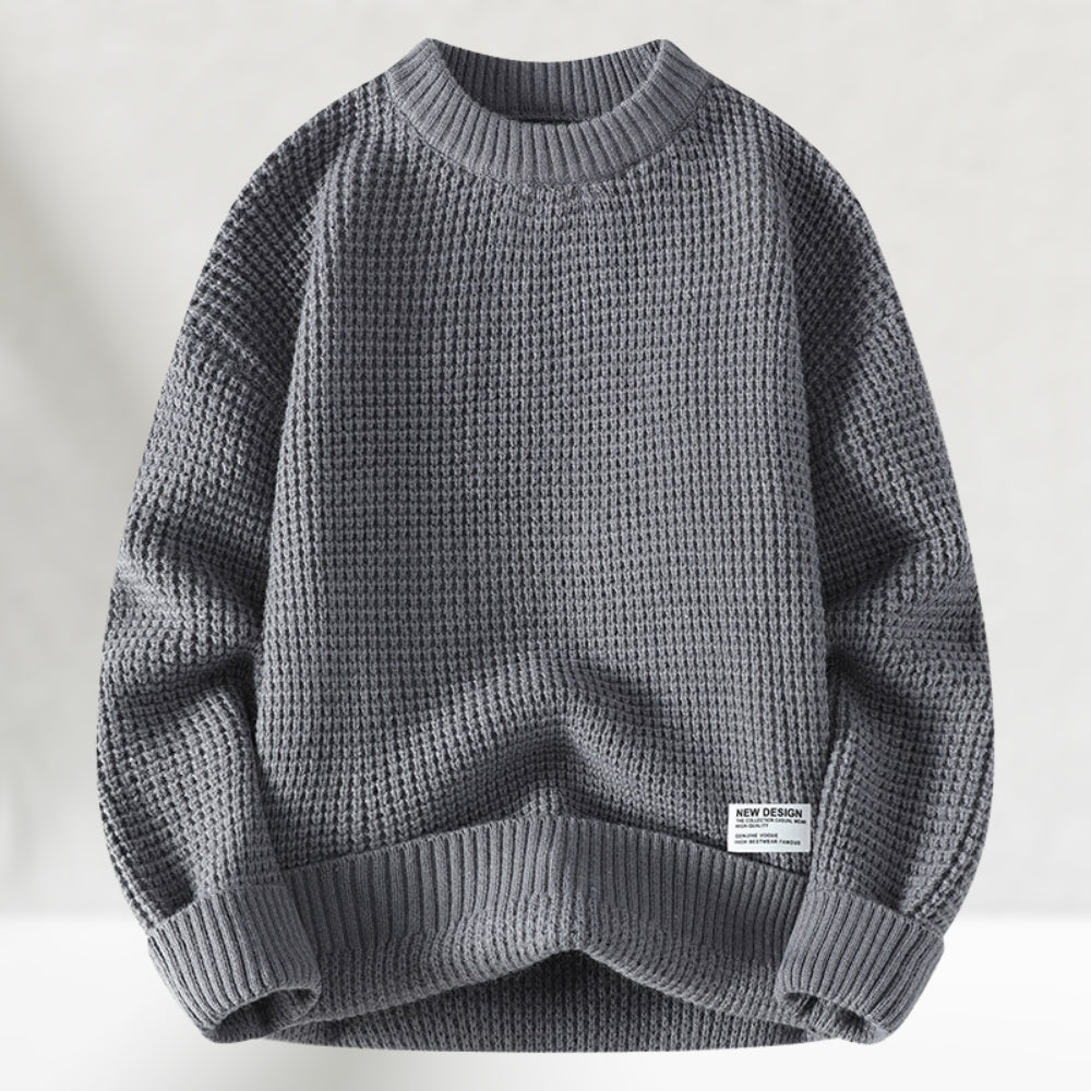 Herren Strickpullover Rundhalsausschnitt Regelmäßige Länge