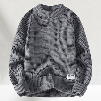 Herren Strickpullover Rundhalsausschnitt Regelmäßige Länge