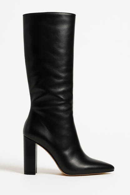 Damen Stiefel Kroko-Muster Quadratischer Absatz