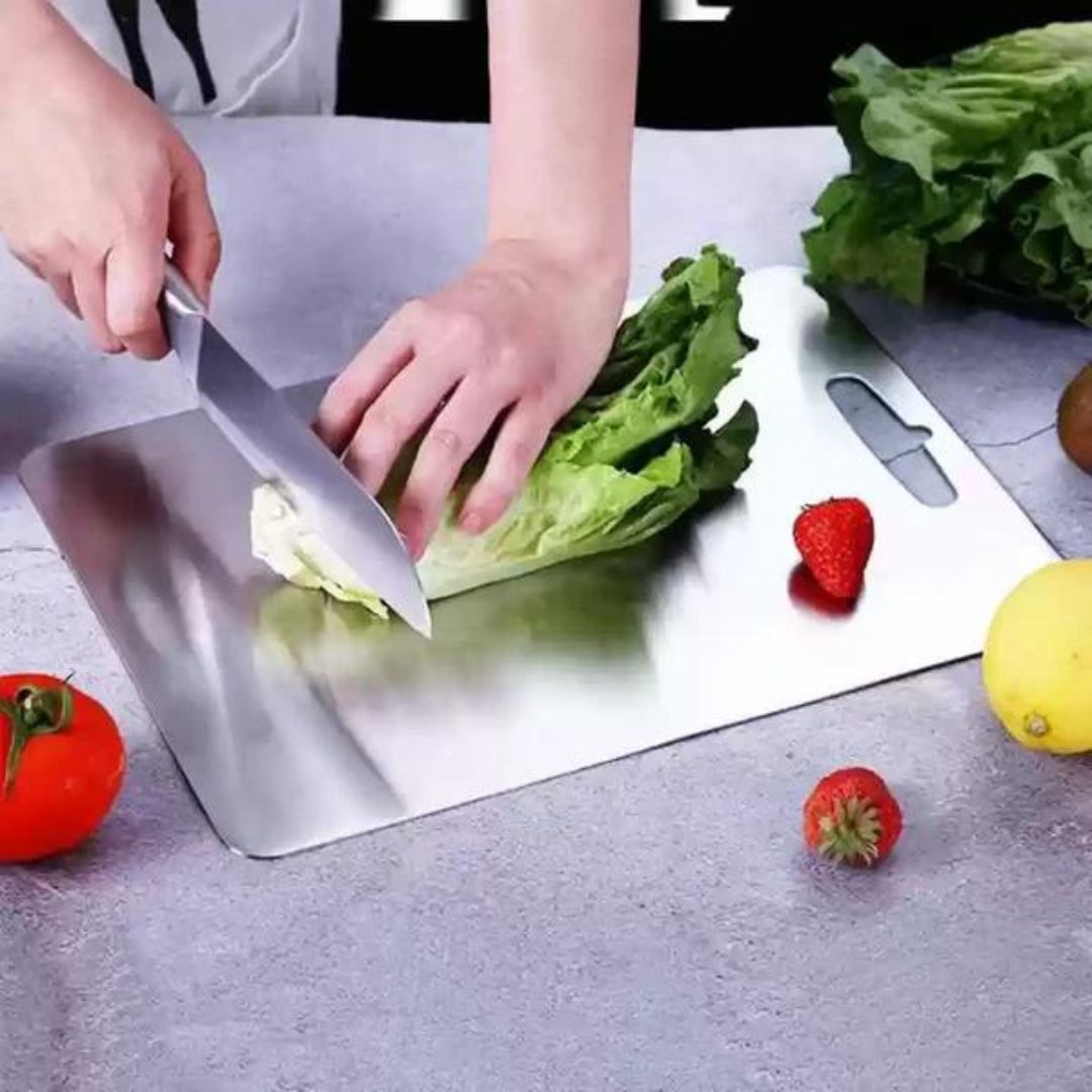 Küchen Schneidebrett Titanoberfläche Edelstahl